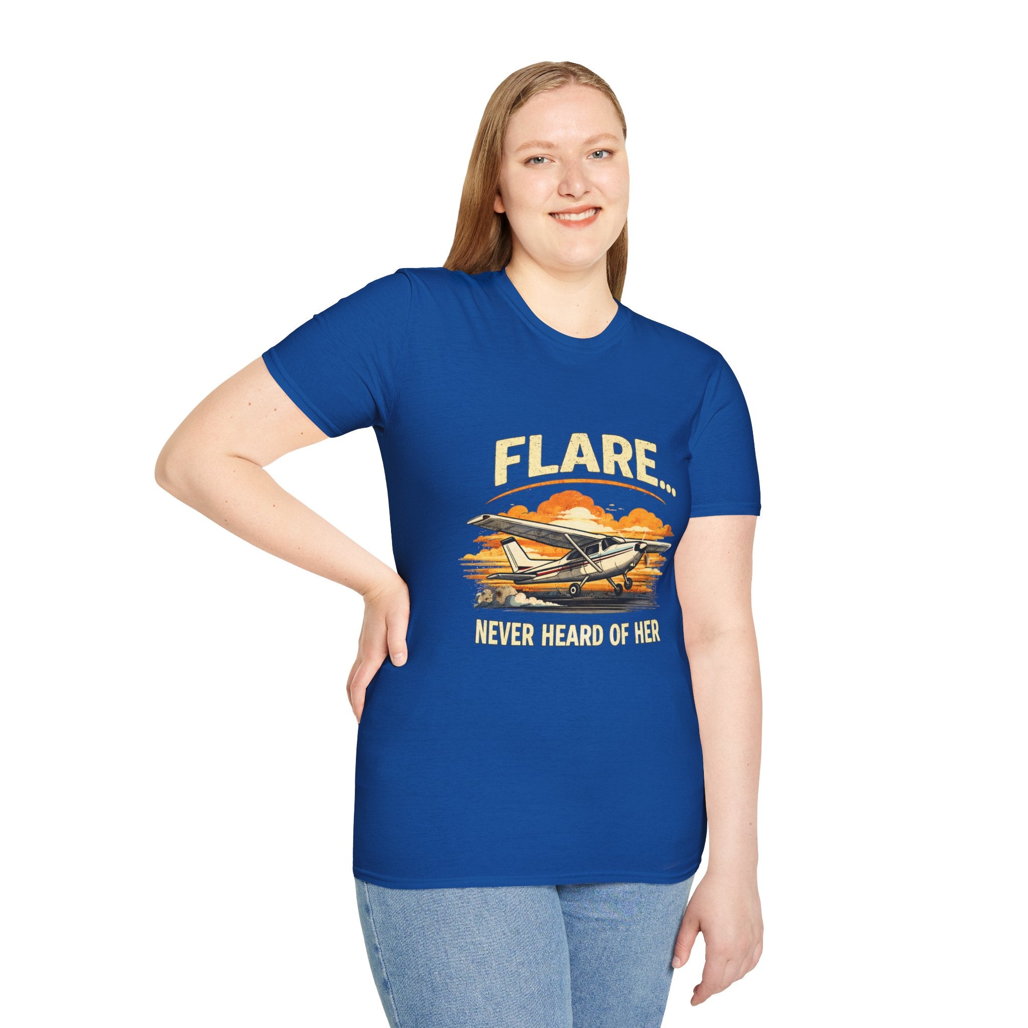 “Flare...Never Heard of Her” - Funny Pilot T-Shirt - Cessna Aviation Tee