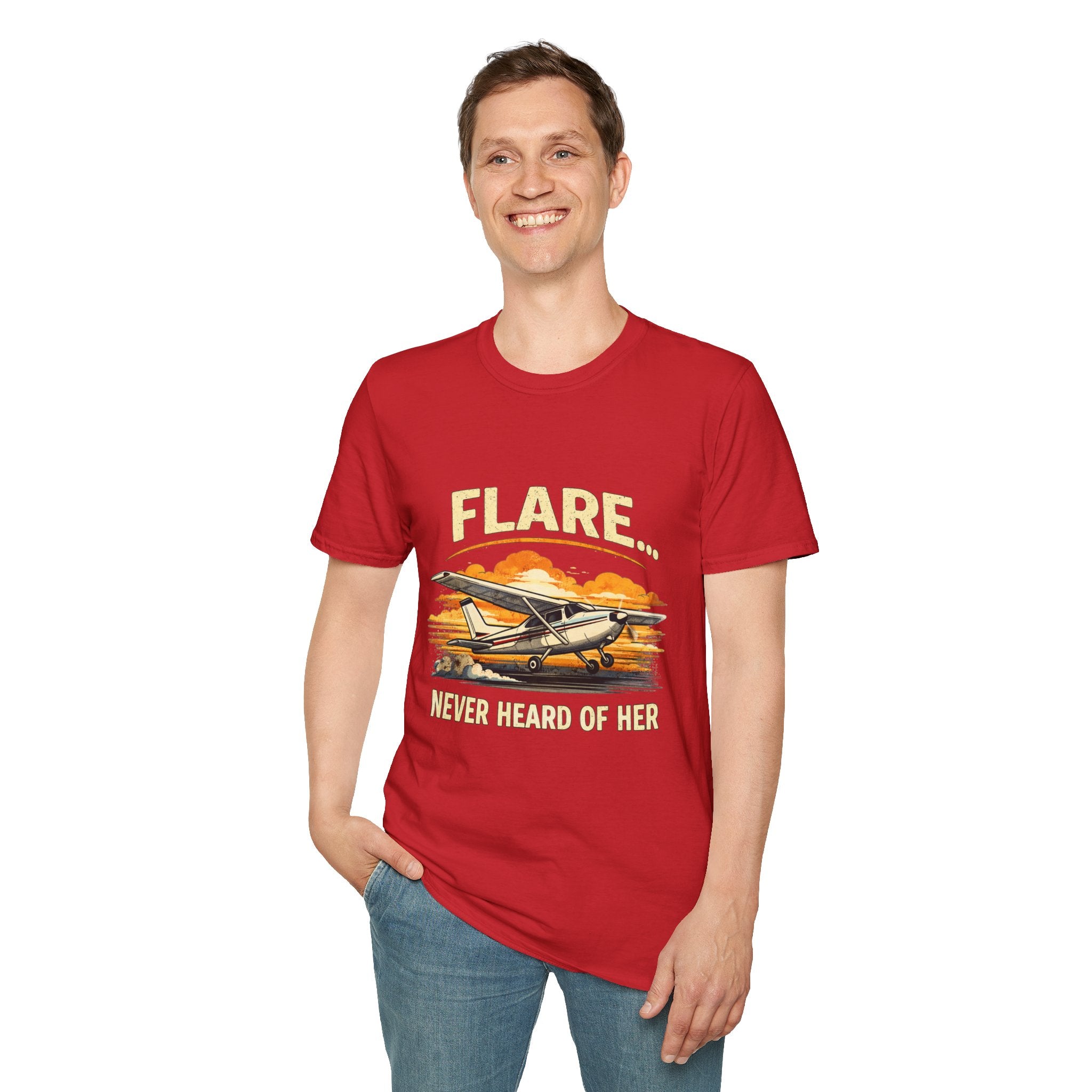 “Flare...Never Heard of Her” - Funny Pilot T-Shirt - Cessna Aviation Tee