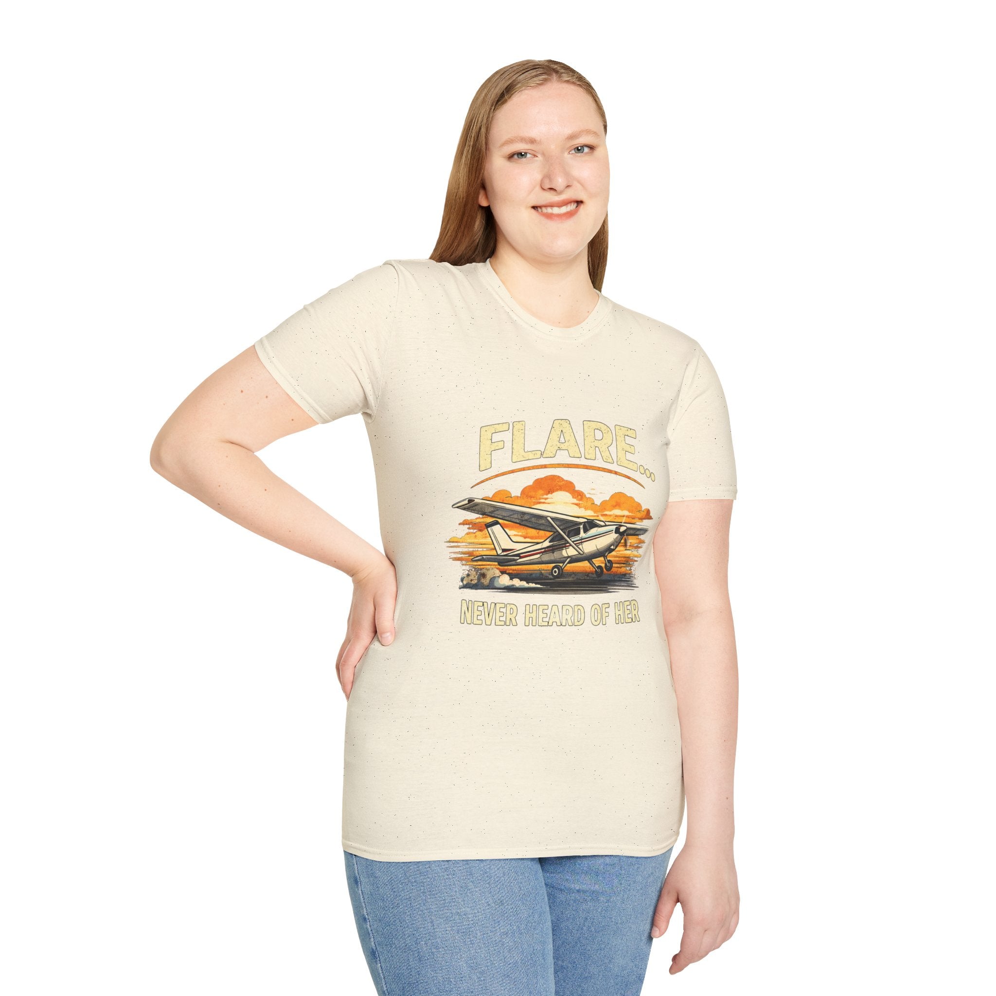 “Flare...Never Heard of Her” - Funny Pilot T-Shirt - Cessna Aviation Tee