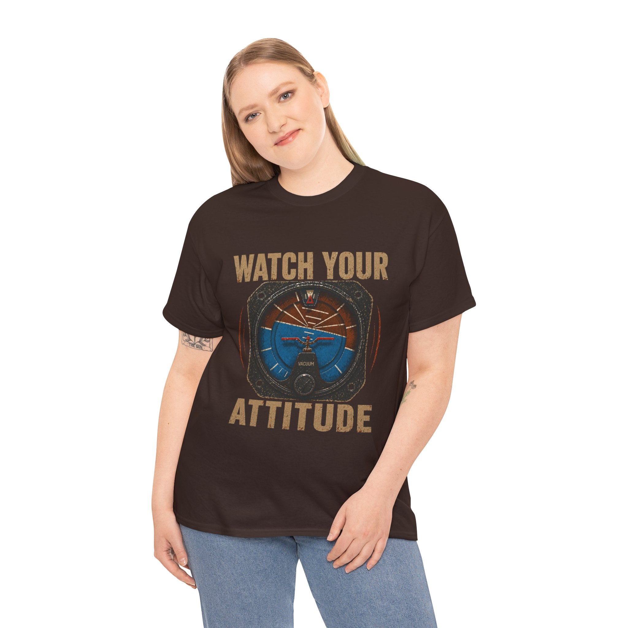 “Watch Your Attitude” - Funny Pilot T-Shirt