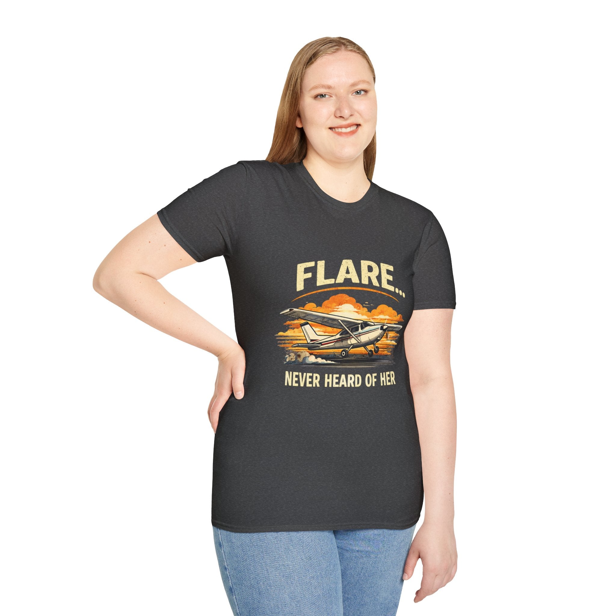 “Flare...Never Heard of Her” - Funny Pilot T-Shirt - Cessna Aviation Tee