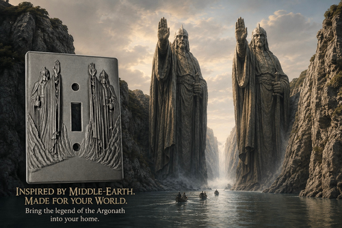 Argonath Pillars of the Kings Light Switch Cover Plate - Lord of the Rings Middle Earth Inspired