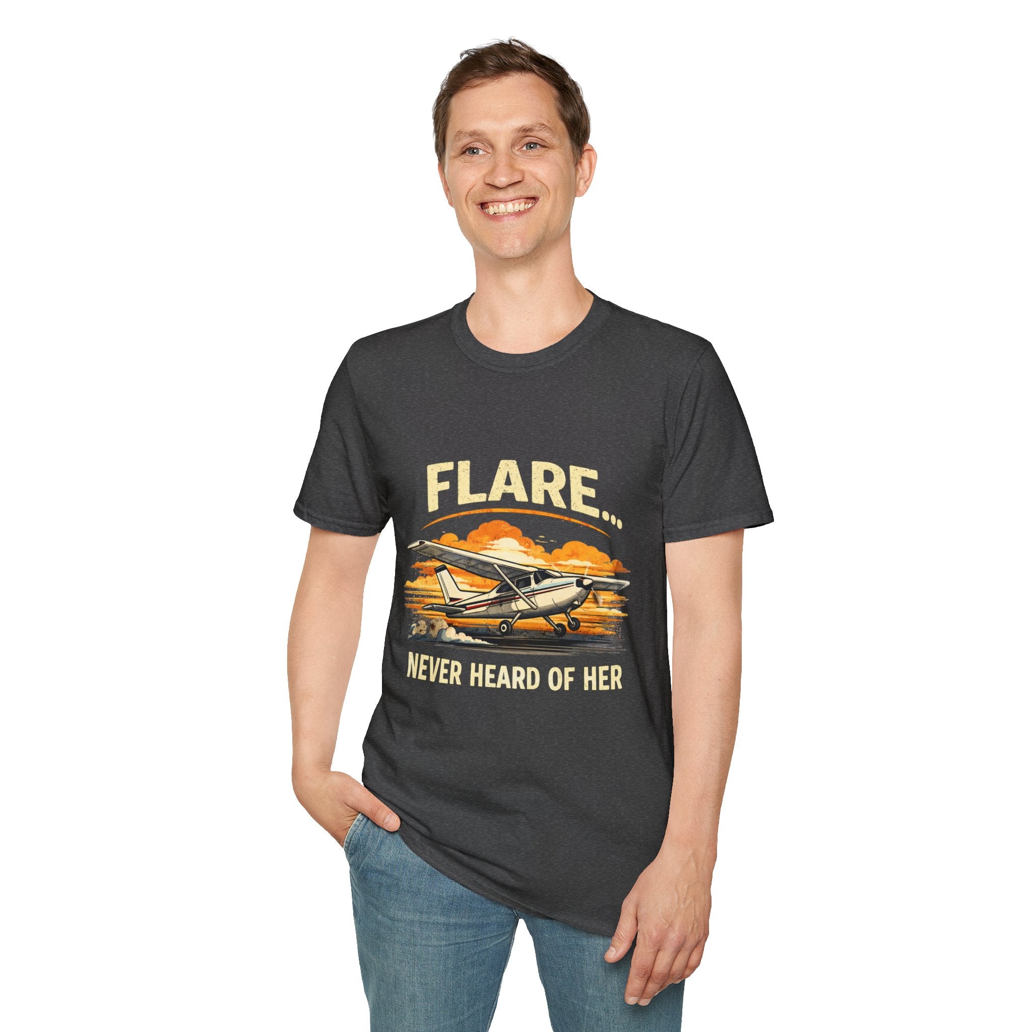“Flare...Never Heard of Her” - Funny Pilot T-Shirt - Cessna Aviation Tee