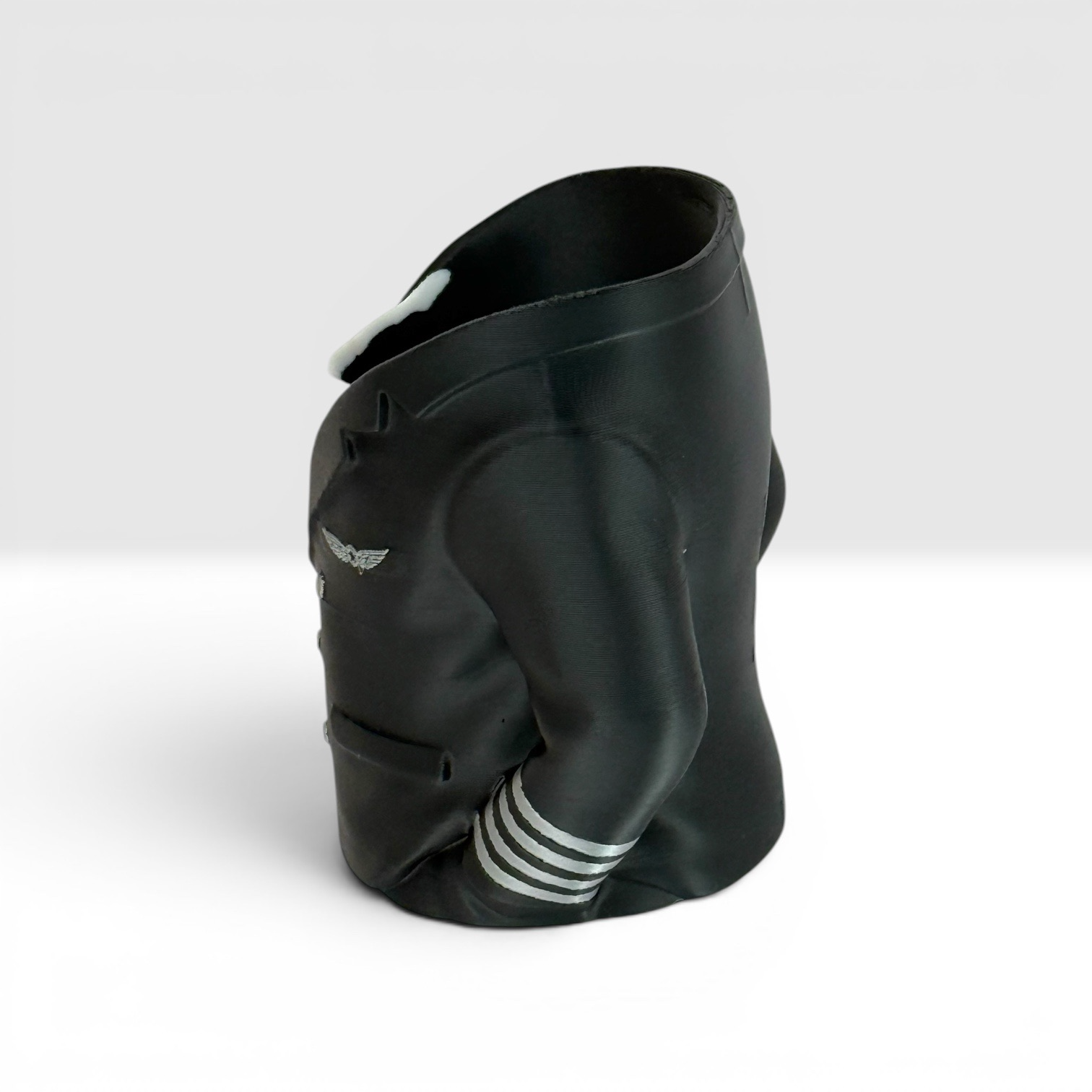 Captain Can Holder (Airline Captain Version) Soda Can or Desktop Pen Holder - Novelty Gift