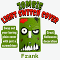 Zombie Light Switch Cover Plate | 3D Printed Horror Wall Decor | Spooky Halloween Light Switch Cover | Creepy Monster Room Decor | Gothic
