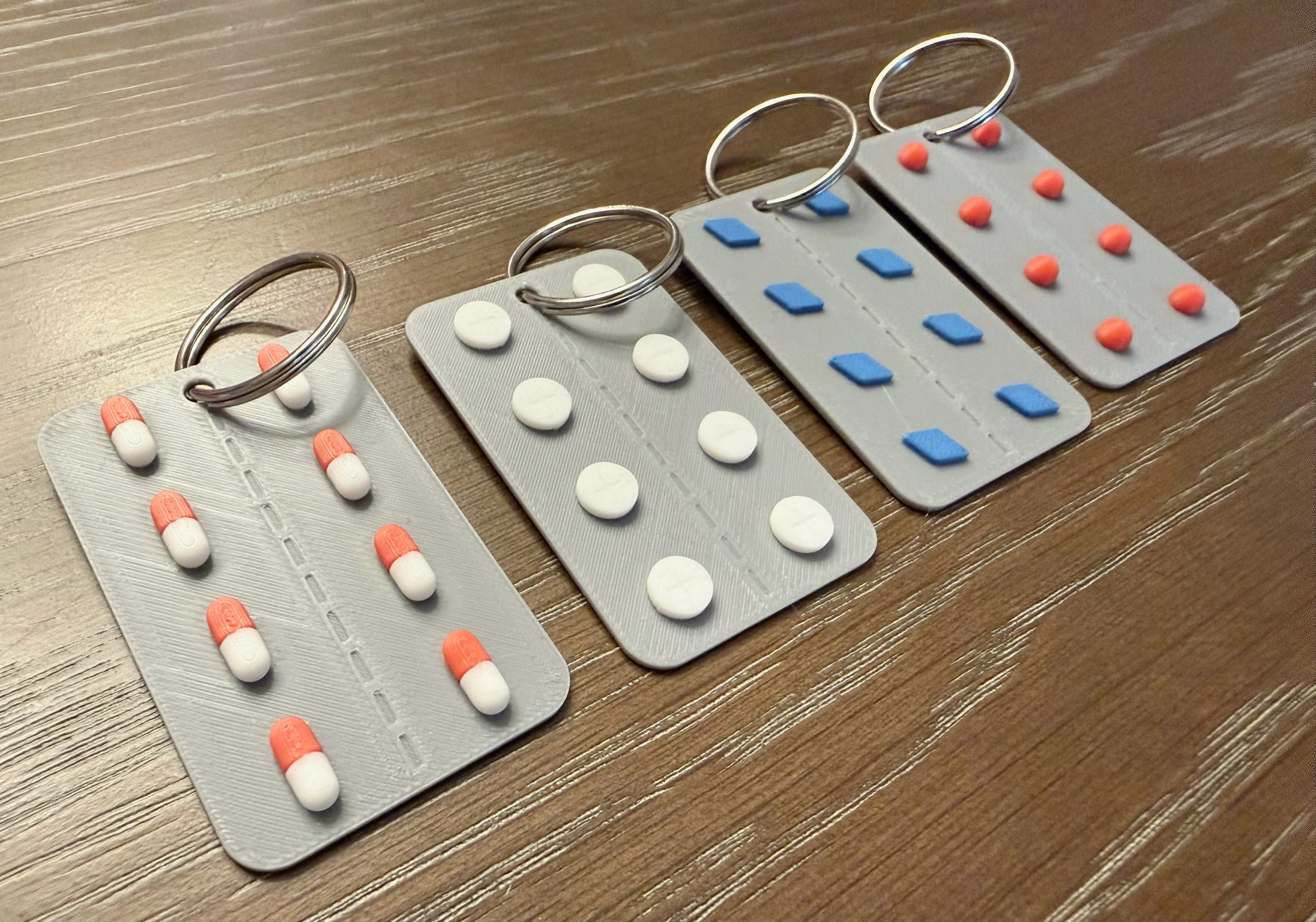 Fake Pill Pack Keychains - Funny Keychains