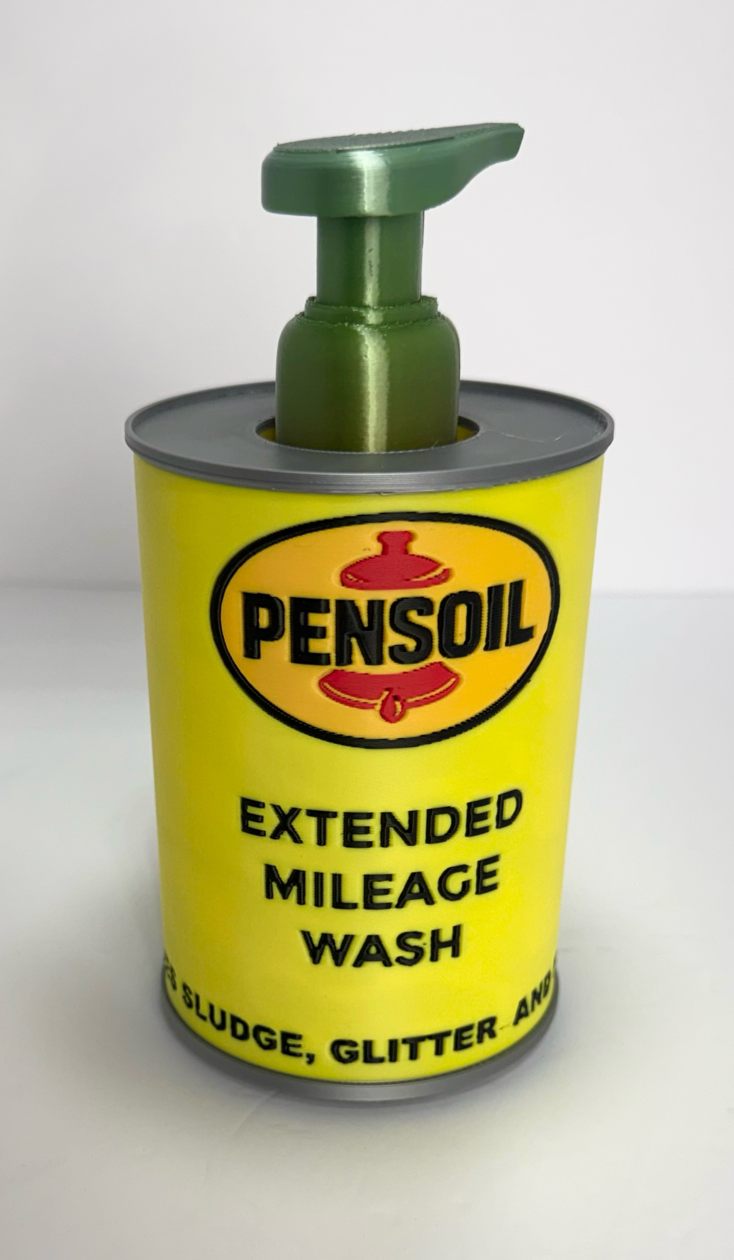Funny, Novelty, Manly, Mock Pennzoil Oil Can Soap Bottle Cover (Fits Bath and Body Works Hand Soaps)