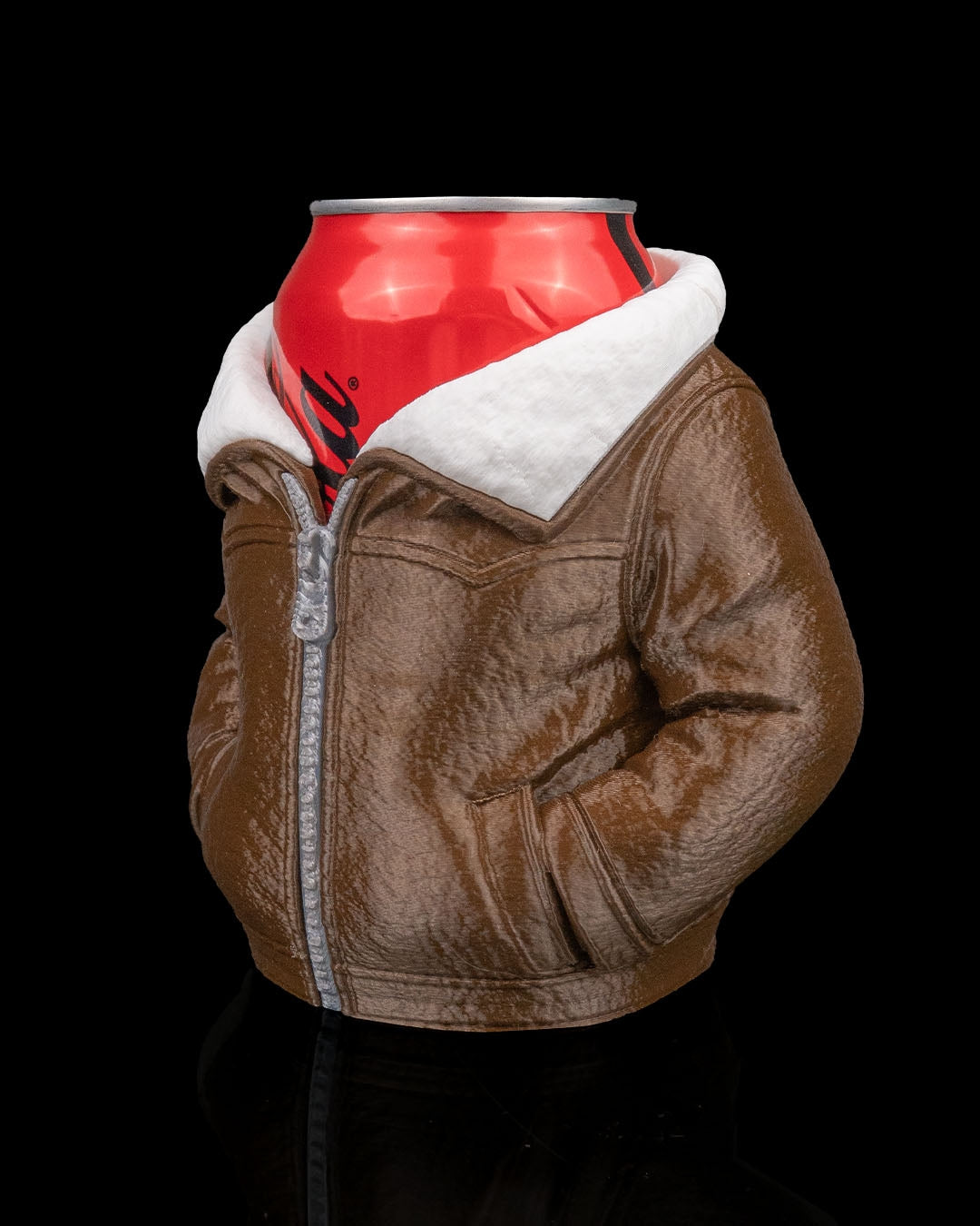 Aviator Jacket Soda Can or Desktop Pen Holder - Novelty Gift for Pilots