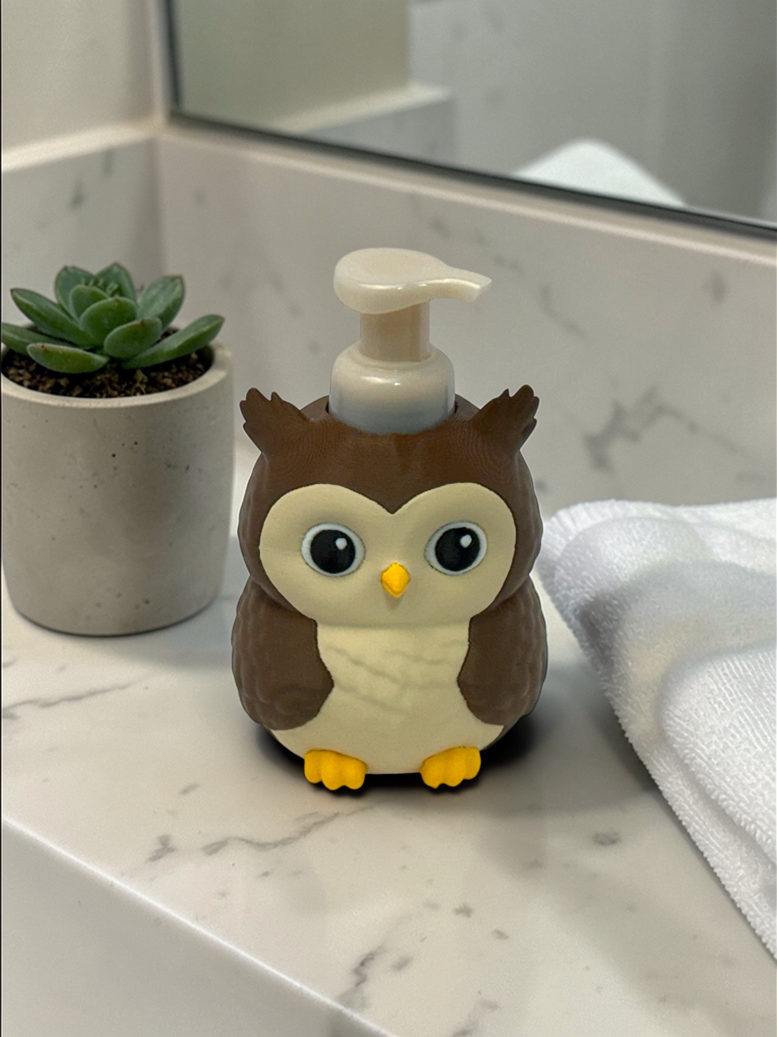 Cute Owl Soap Bottle Cover (Fits Bath and Body Works Hand Soaps)