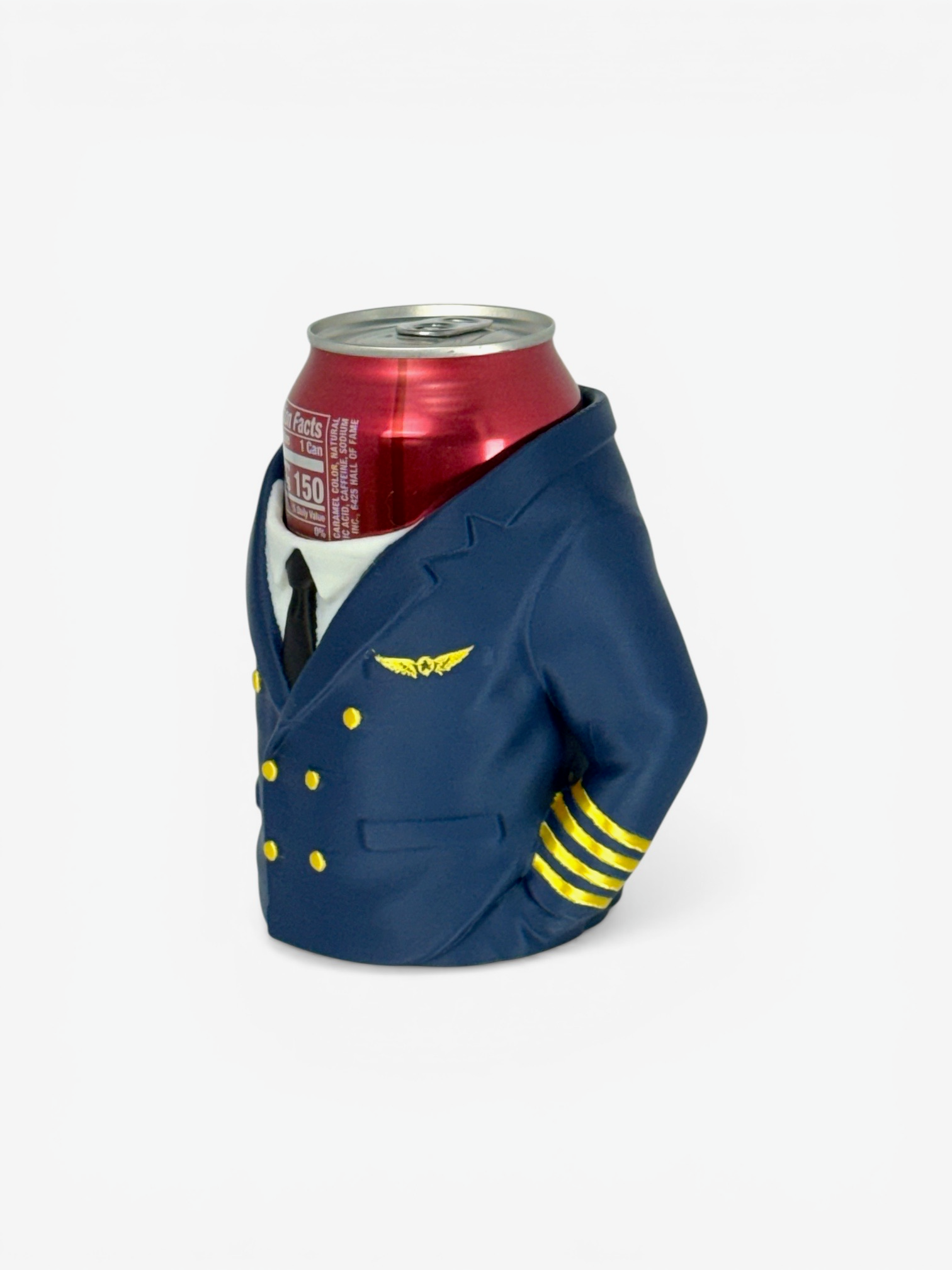 Captain Can Holder (Airline Captain Version) Soda Can or Desktop Pen Holder - Novelty Gift