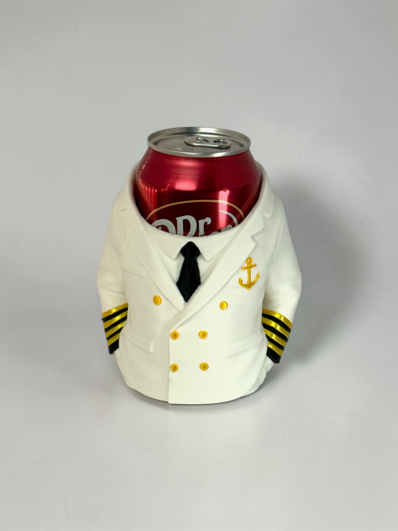 Captain Can Holder (Ship or Yacht Captain Version) Soda Can or Desktop Pen Holder - Novelty Gift