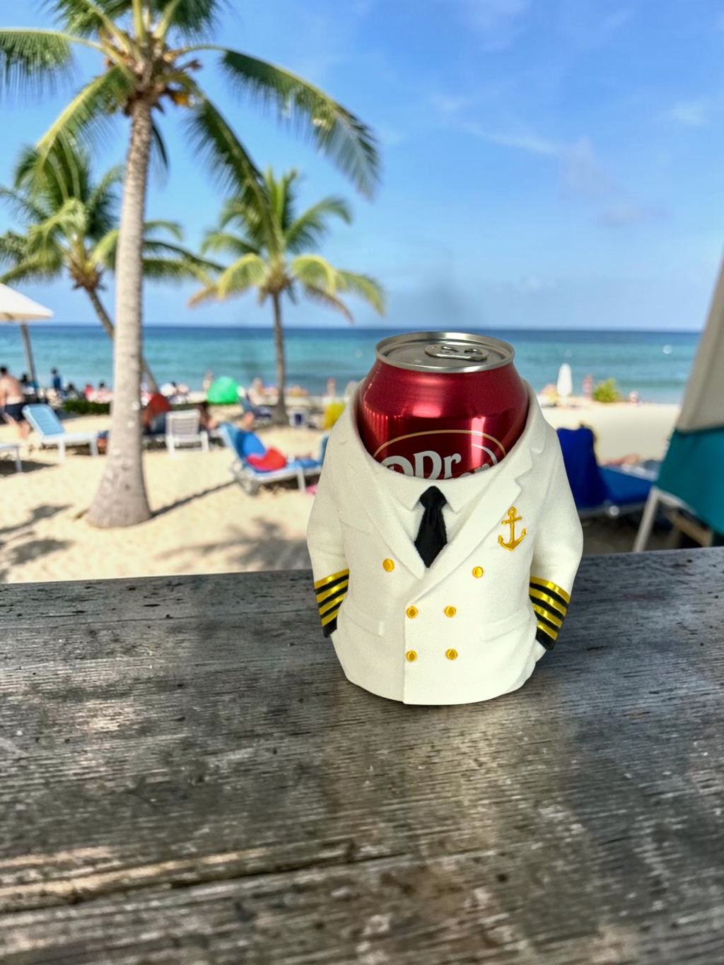 Captain Can Holder (Ship or Yacht Captain Version) Soda Can or Desktop Pen Holder - Novelty Gift