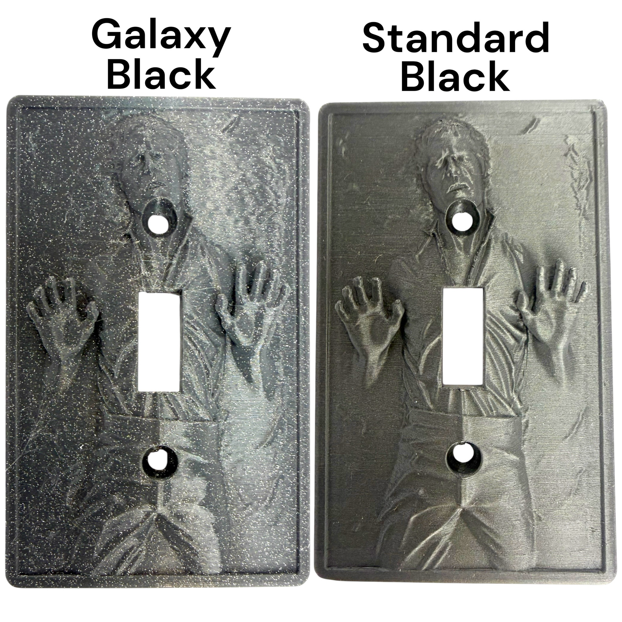 Frozen in Carbonite Light Switch Cover Plate | 3D Printed Sci-Fi Wall Decor | Geek Room Decor | Game Room Switch Plate | Gift for Movie Fans