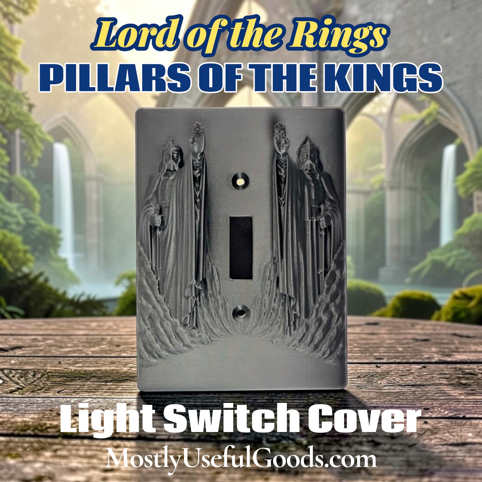 Argonath Pillars of the Kings Light Switch Cover Plate - Lord of the Rings Middle Earth Inspired