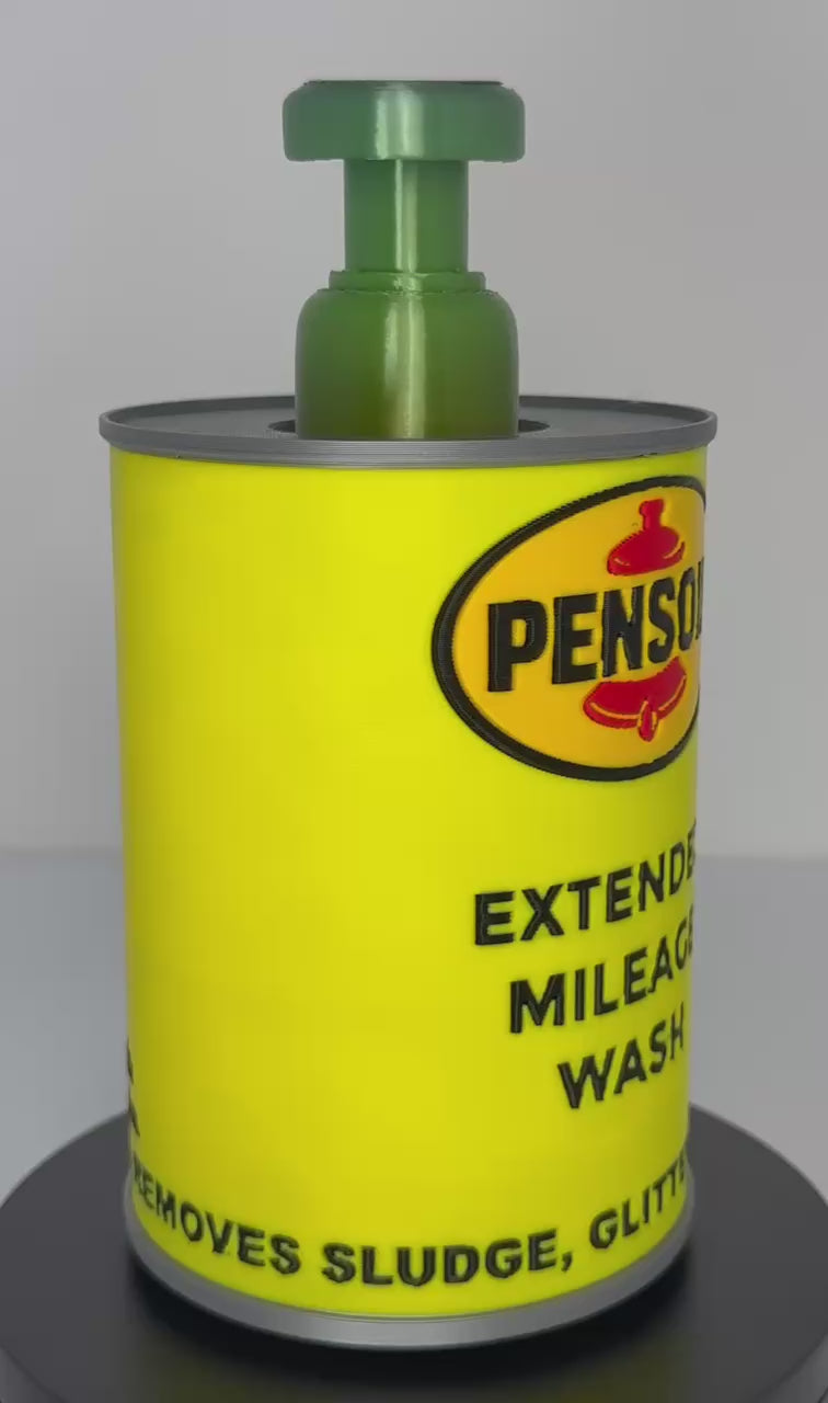 Funny, Novelty, Manly, Mock Pennzoil Oil Can Soap Bottle Cover (Fits Bath and Body Works Hand Soaps)
